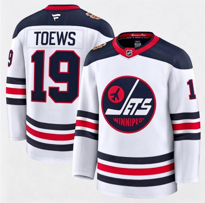 Winnipeg Jets Fanatics Jonathan Toews -19 White 2026 NHL Heritage Classic Premium Stitched Jersey