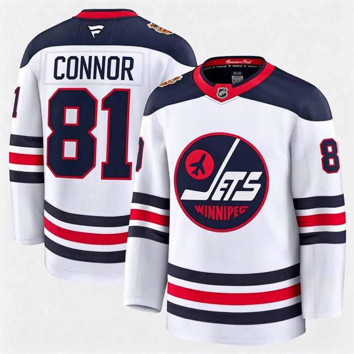 Winnipeg Jets Fanatics Kyle Connor- 81 White 2026 NHL Heritage Classic Premium Stitched Jersey