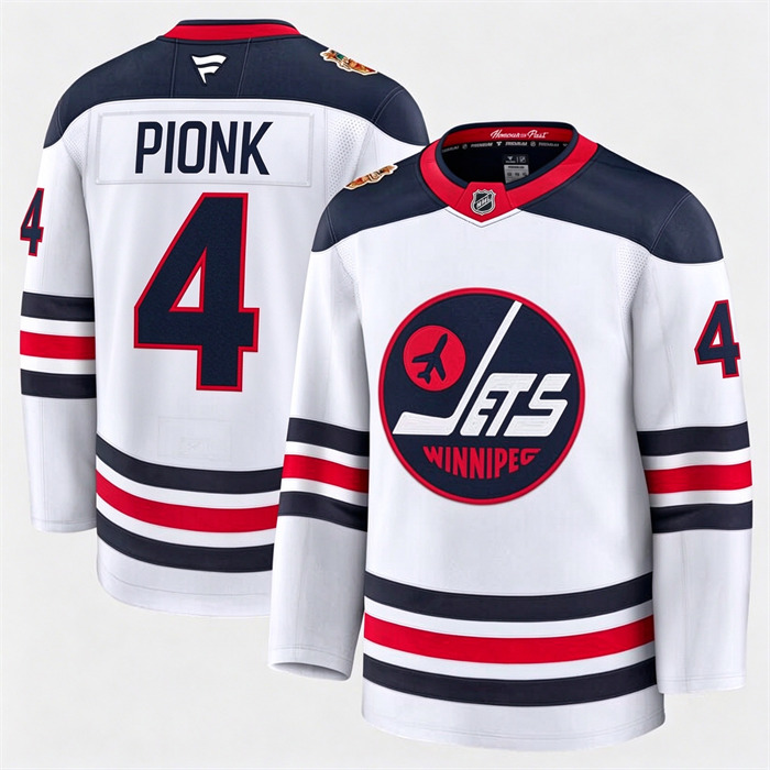 Winnipeg Jets Fanatics Neal Pionk- 4 White 2026 NHL Heritage Classic Premium Stitched Jersey