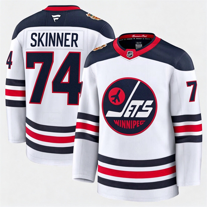 Winnipeg Jets Fanatics Stuart Skinner- 74 White 2026 NHL Heritage Classic Premium Stitched Jersey