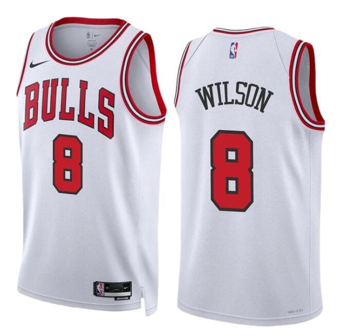 Men Chicago Bulls Caleb Wilson 8 Nike Association Swingman Jersey