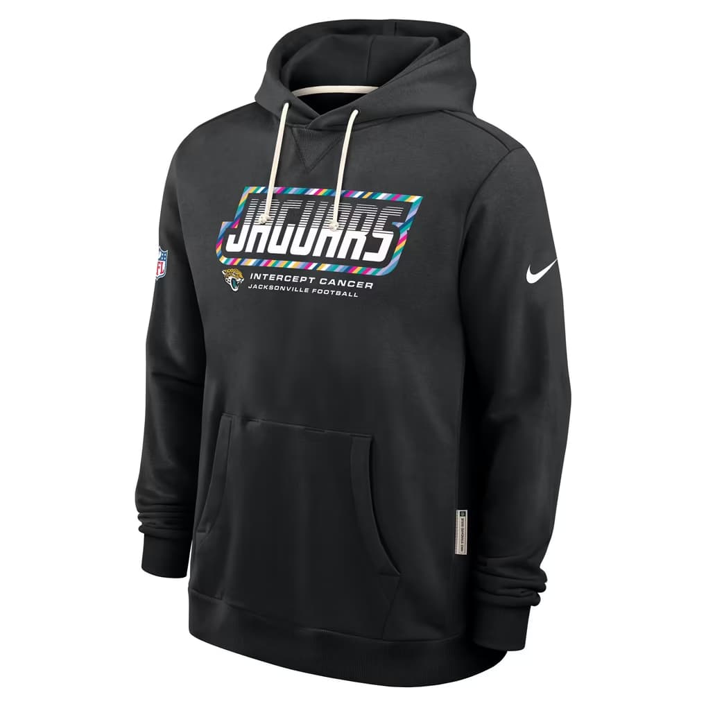 Men's Jacksonville Jaguars Black 2026 Crucial Catch Sideline Standard Issue Dri-FIT Pullover Hoodie