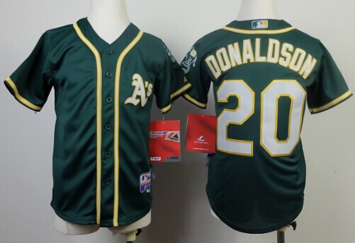 Oakland Athletics #20 Josh Donaldson 2014 Green Kids Jersey
