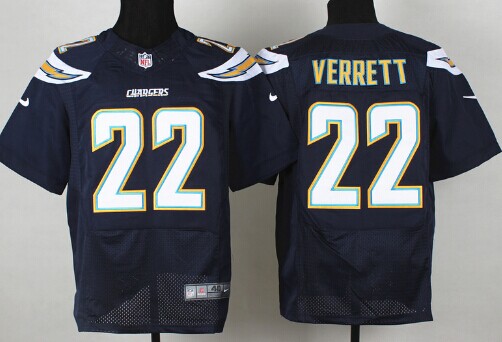 Nike San Diego Chargers #22 Jason Verrett 2013 Navy Blue Elite Jersey