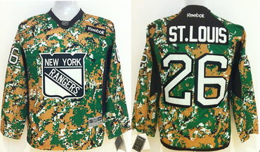 New York Rangers #26 Martin St. Louis 2014 Camo Kids Jersey
