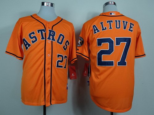 Houston Astros #27 Jose Altuve Orange Jersey