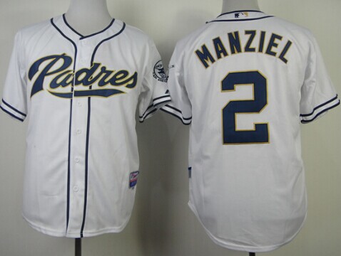 San Diego Padres #2 Johnny Manziel White Jersey
