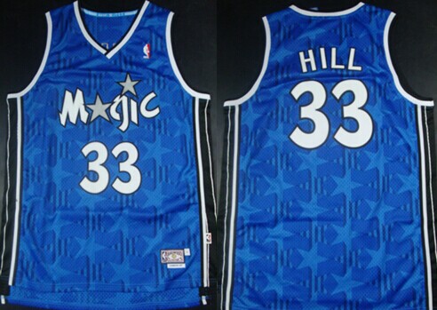 Orlando Magic #33 Grant Hill Blue All-Star Swingman Throwback Jersey