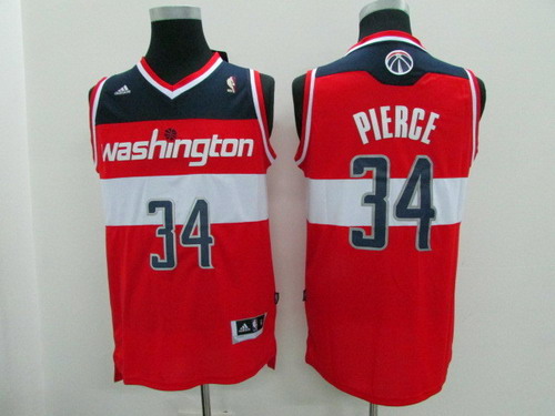 Washington Wizards #34 Paul Pierce Revolution 30 Swingman 2014 Red Jersey