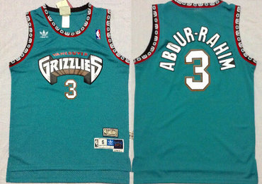 Memphis Grizzlies #3 Shareef Abdur-Rahim ABA Hardwood Classics Green Throwback Swingman Jersey