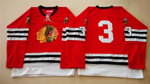 Chicago Blackhawks #3 Keith Magnuson 1960-61 Red Vintage Jersey