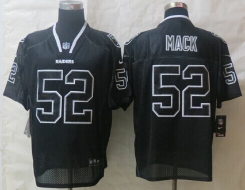 Nike Oakland Raiders #52 Khalil Mack Lights Out Black Elite Jersey