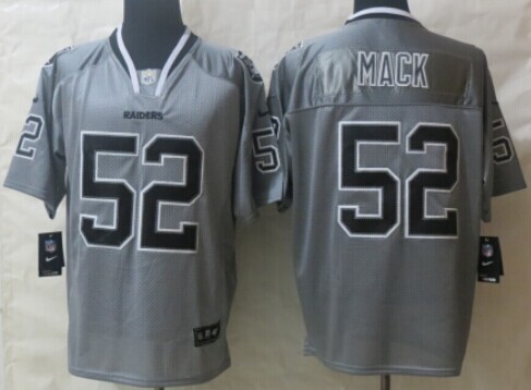 Nike Oakland Raiders #52 Khalil Mack Lights Out Gray Elite Jersey 
