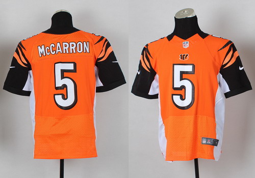 Nike Cincinnati Bengals #5 AJ McCarron Orange Elite Jersey