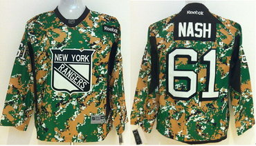 New York Rangers #61 Rick Nash 2014 Camo Kids Jersey
