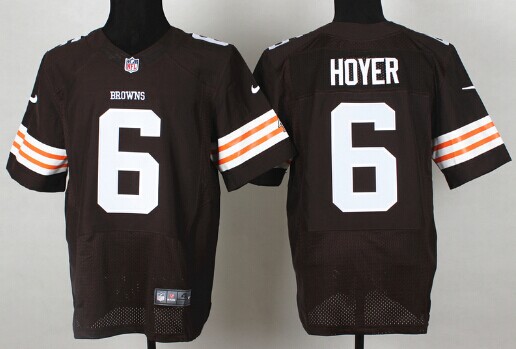 Nike Cleveland Browns #6 Brian Hoyer Brown Elite Jersey
