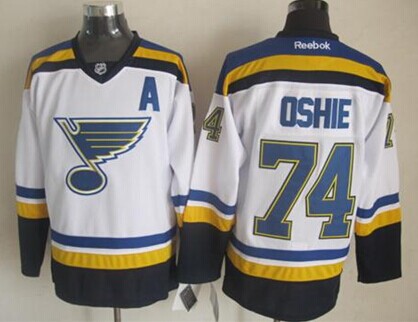 St. Louis Blues #74 T.J. Oshie 2014 White Jersey
