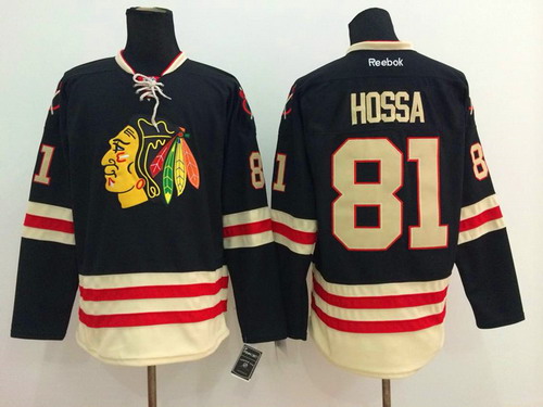 Chicago Blackhawks #81 Marian Hossa 2015 Winter Classic Black Jersey
