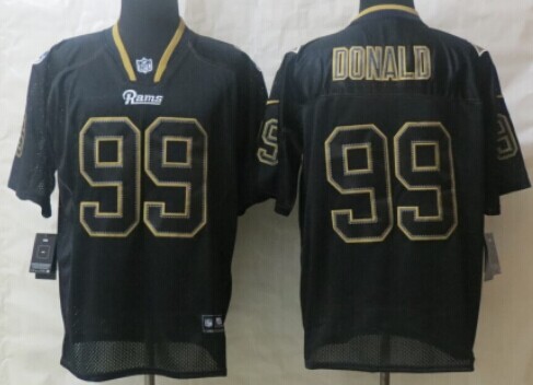 Nike St. Louis Rams #99 Aaron Donald Lights Out Black Elite Jersey
