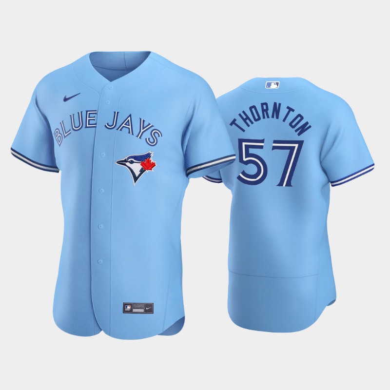 Alternate Toronto Blue Jays #57 Trent Thornton 2020 Alternate Blue Men's Jersey