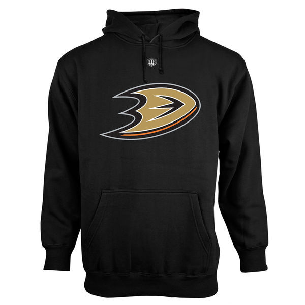 Anaheim Ducks Black Team Logo Men's Pullover Hoodie06