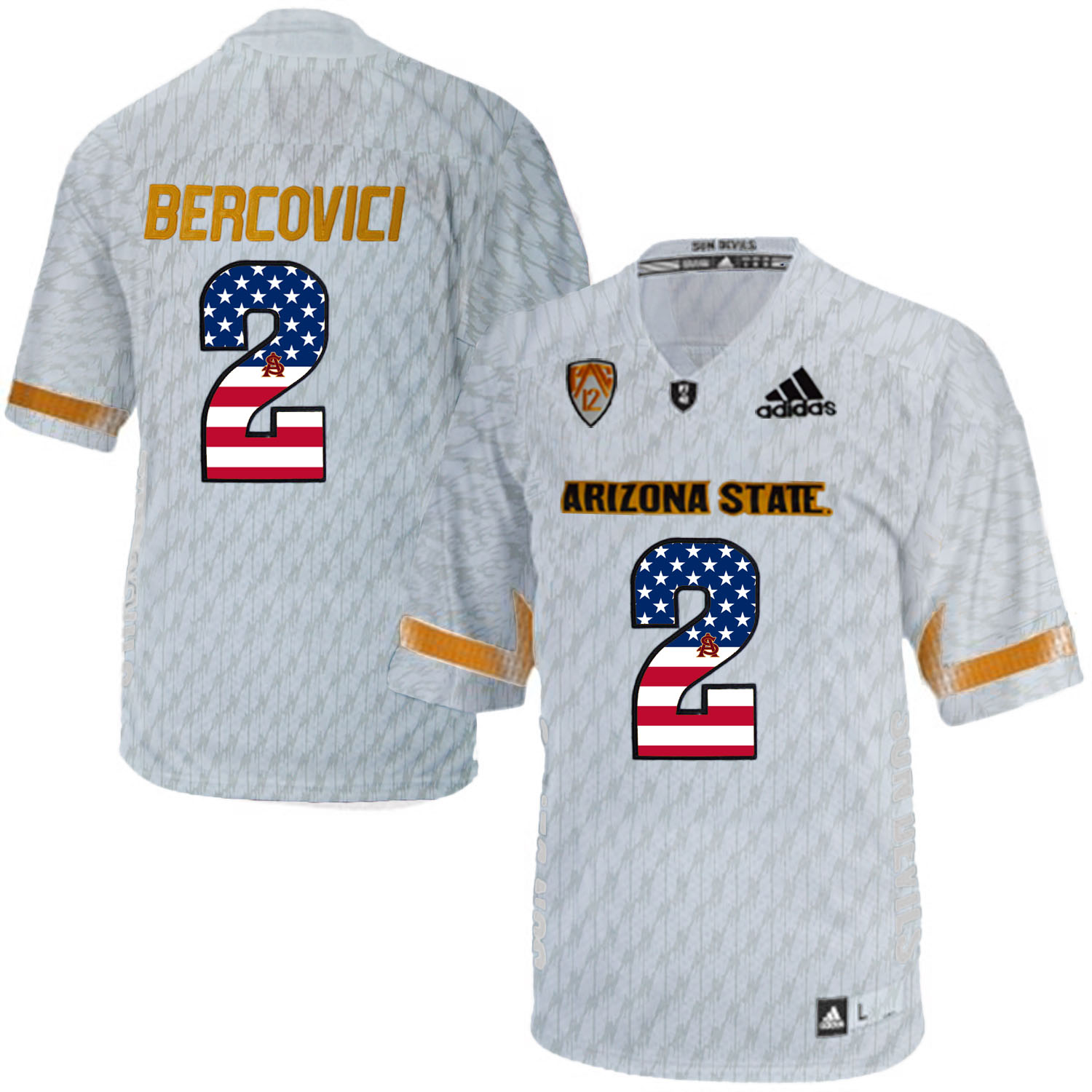 Arizona State Sun Devils 2 Mike Bercovici Ice College Football Jersey