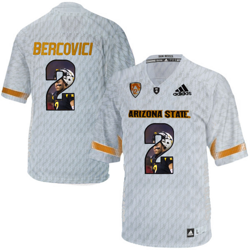 Arizona State Sun Devils 2 Mike Bercovici Ice Team Logo Print College Football Jersey3