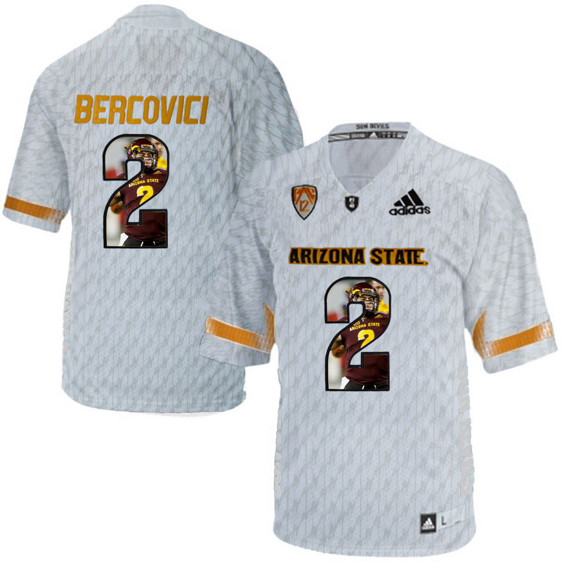 Arizona State Sun Devils 2 Mike Bercovici Ice Team Logo Print College Football Jersey8