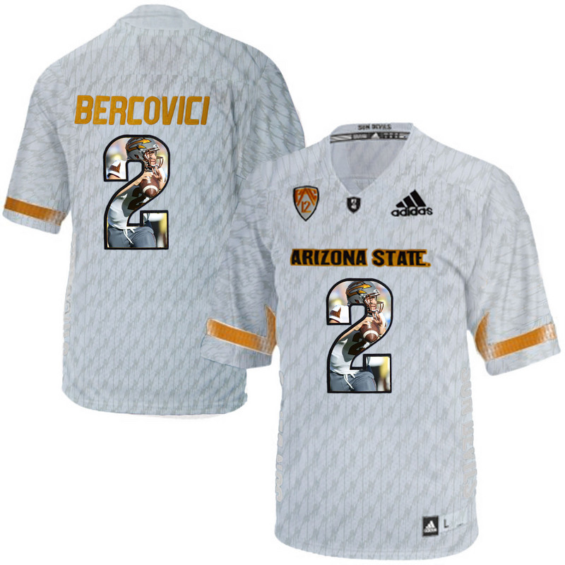 Arizona State Sun Devils 2 Mike Bercovici Ice Team Logo Print College Football Jersey9