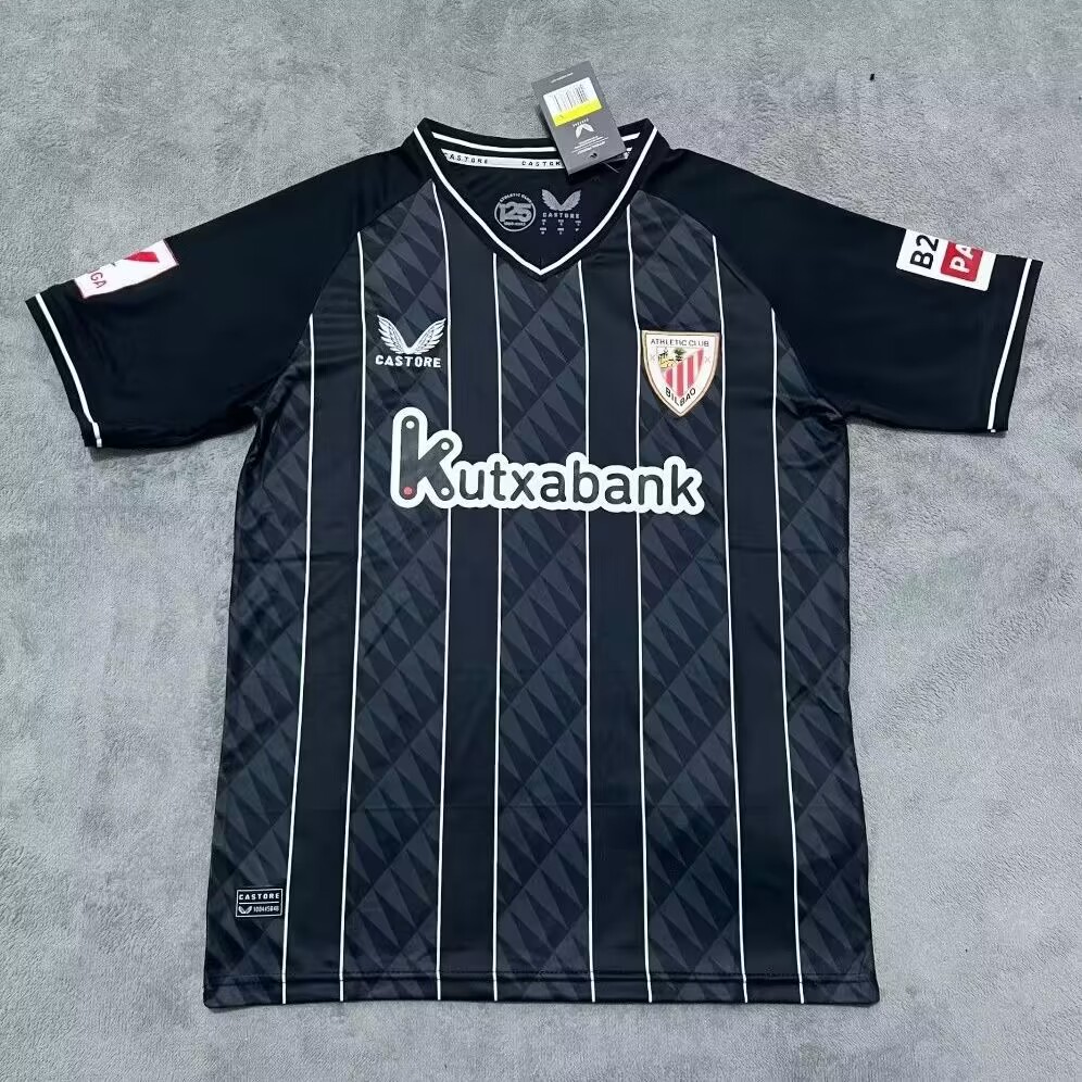 Athletic Club away Black Custom or Blank  2023-24 Soccer jerseys
