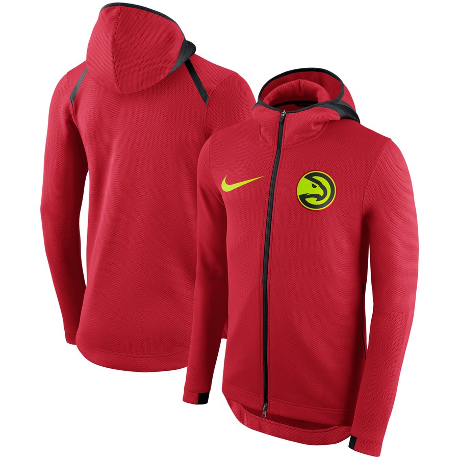 Atlanta Hawks Nike Showtime Therma Flex Performance Full Zip Hoodie Red