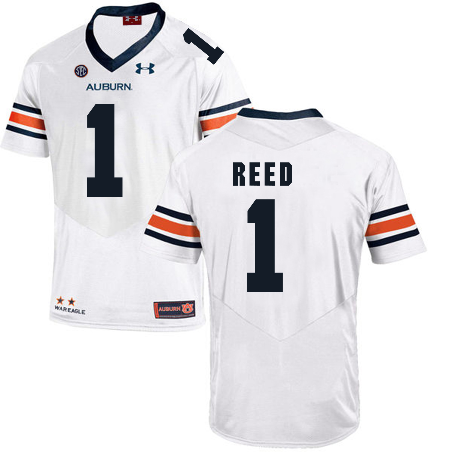 Auburn Tigers 1 Trovon Reed White College Football Jersey