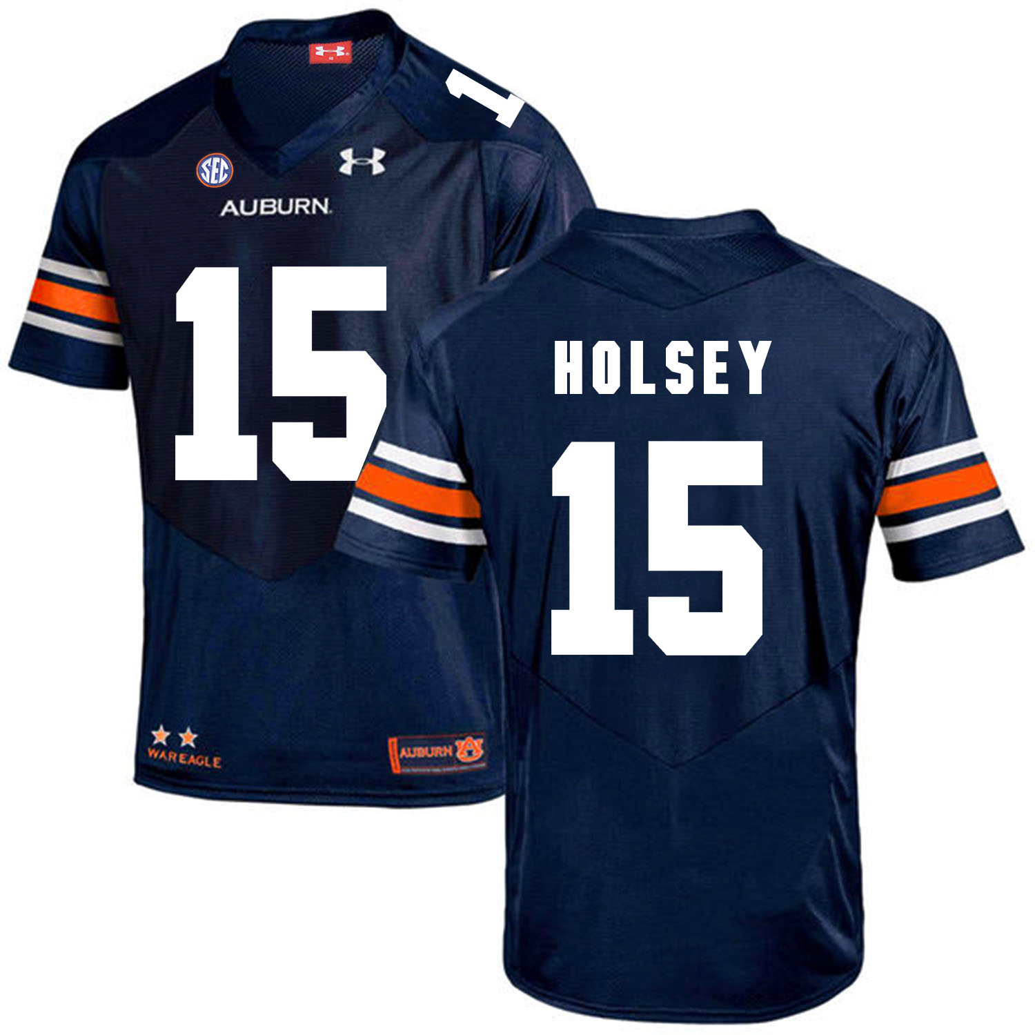 Auburn Tigers 15 Joshua Holsey Navy College Football Jersey