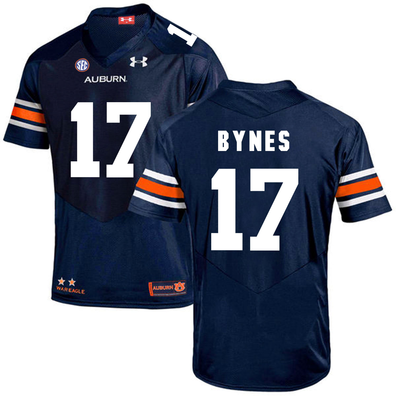 Auburn Tigers 17 Josh Bynes Navy College Football Jersey