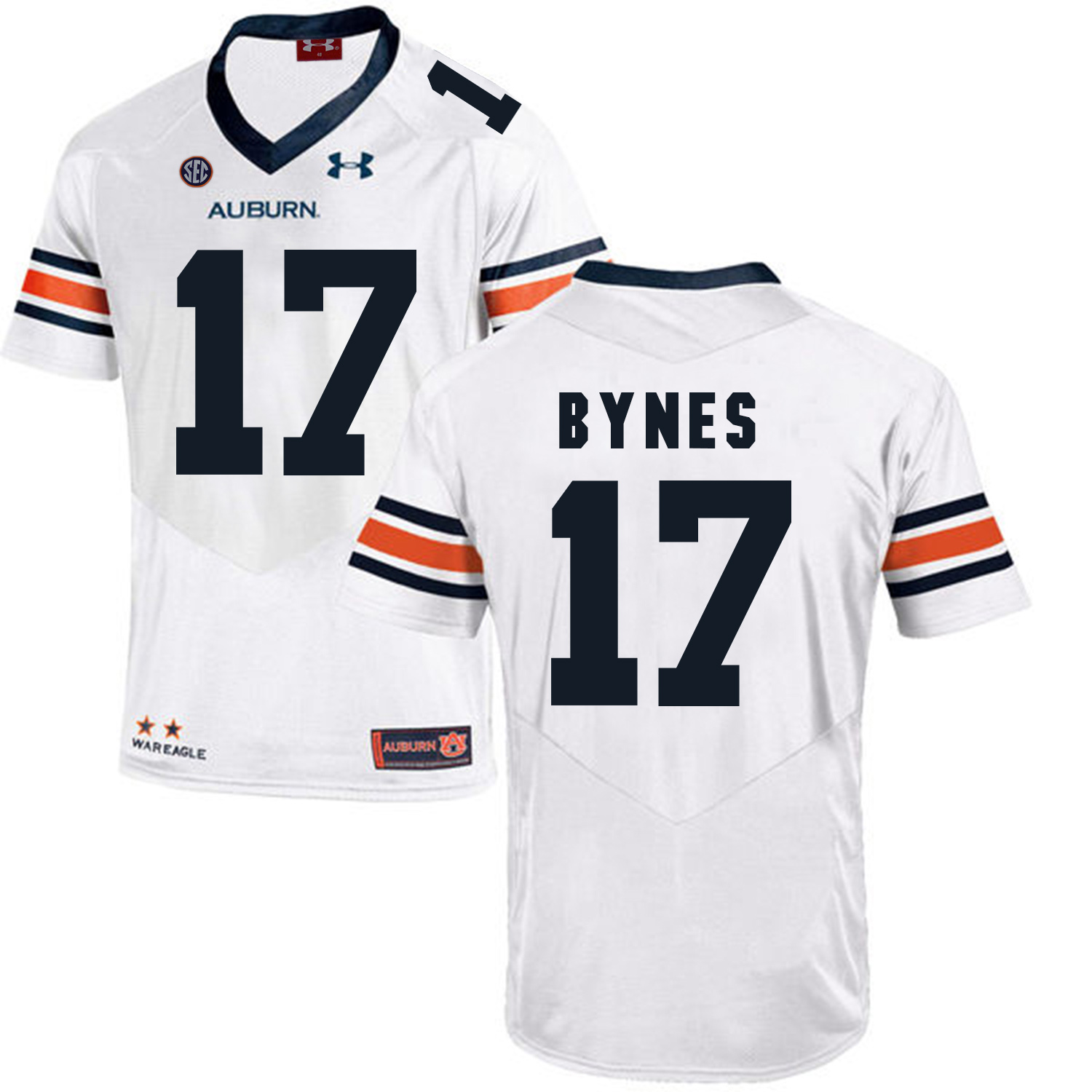 Auburn Tigers 17 Josh Bynes White College Football Jersey