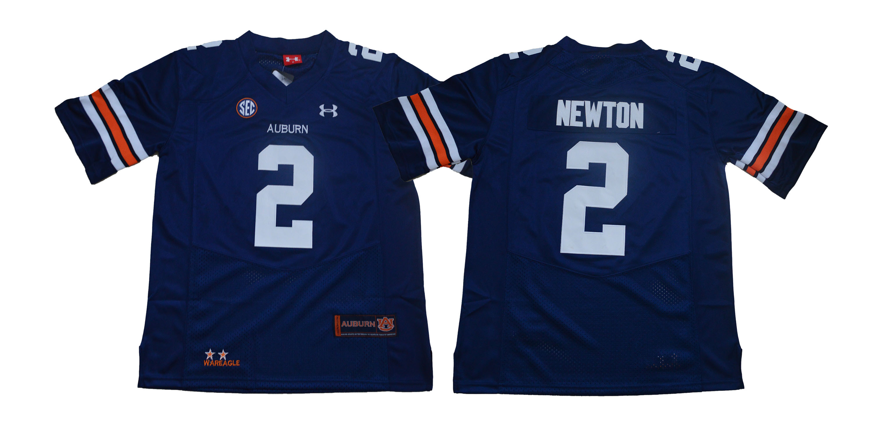 Auburn Tigers 2 Cam Newton Navy College Football Jersey