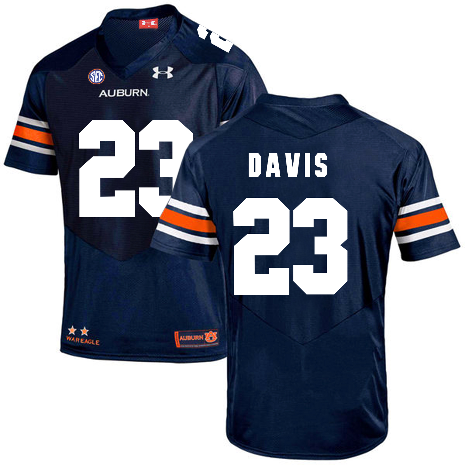 Auburn Tigers 23 Ryan Davis Navy College Football Jersey