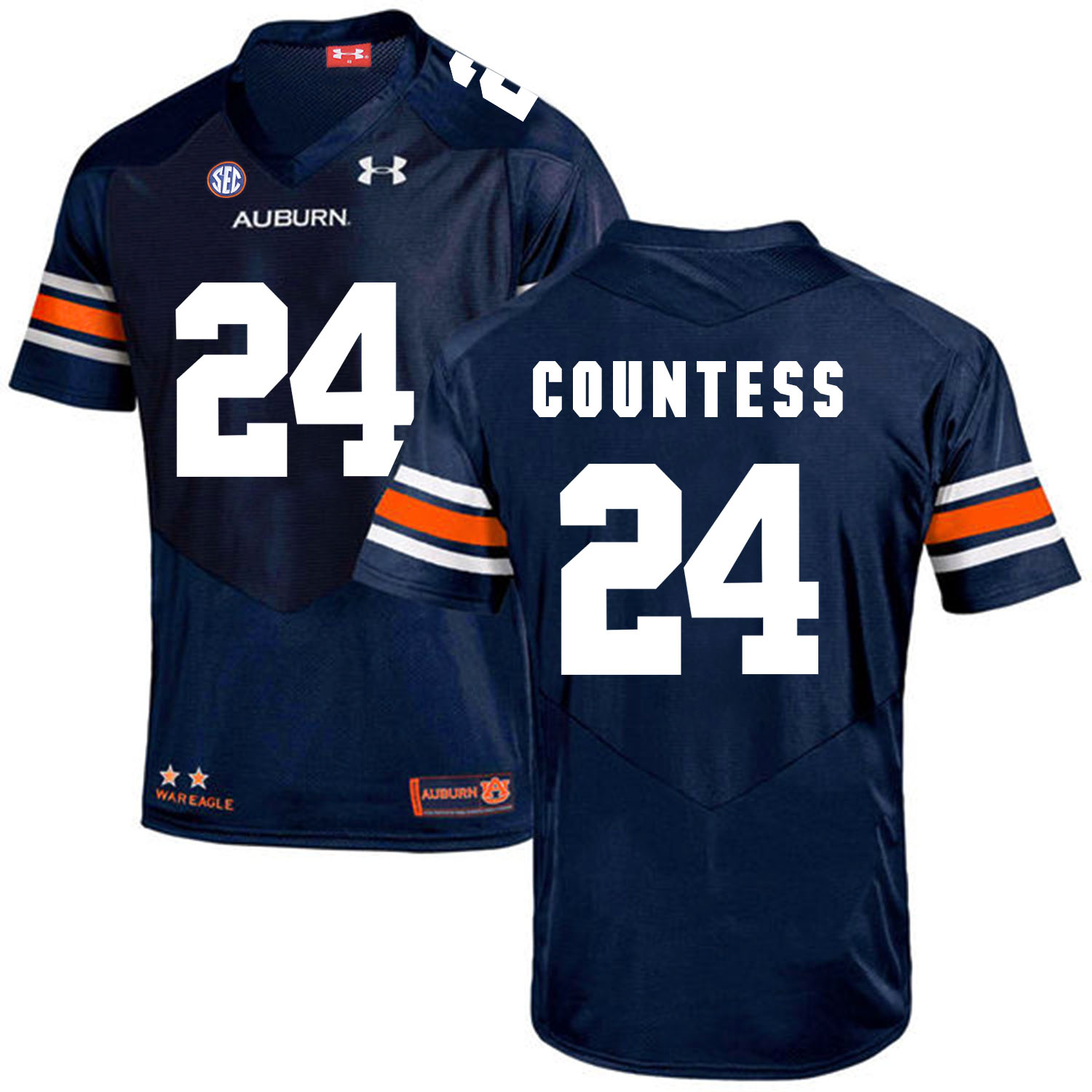 Auburn Tigers 24 Blake Countess Navy College Football Jersey