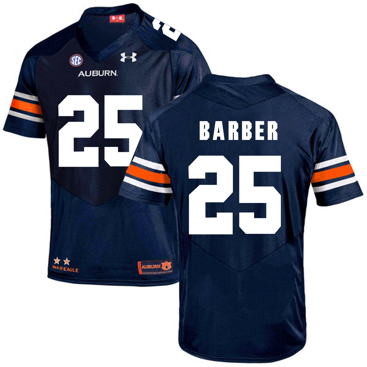 Auburn Tigers 25 Peyton Barber Navy College Football Jersey