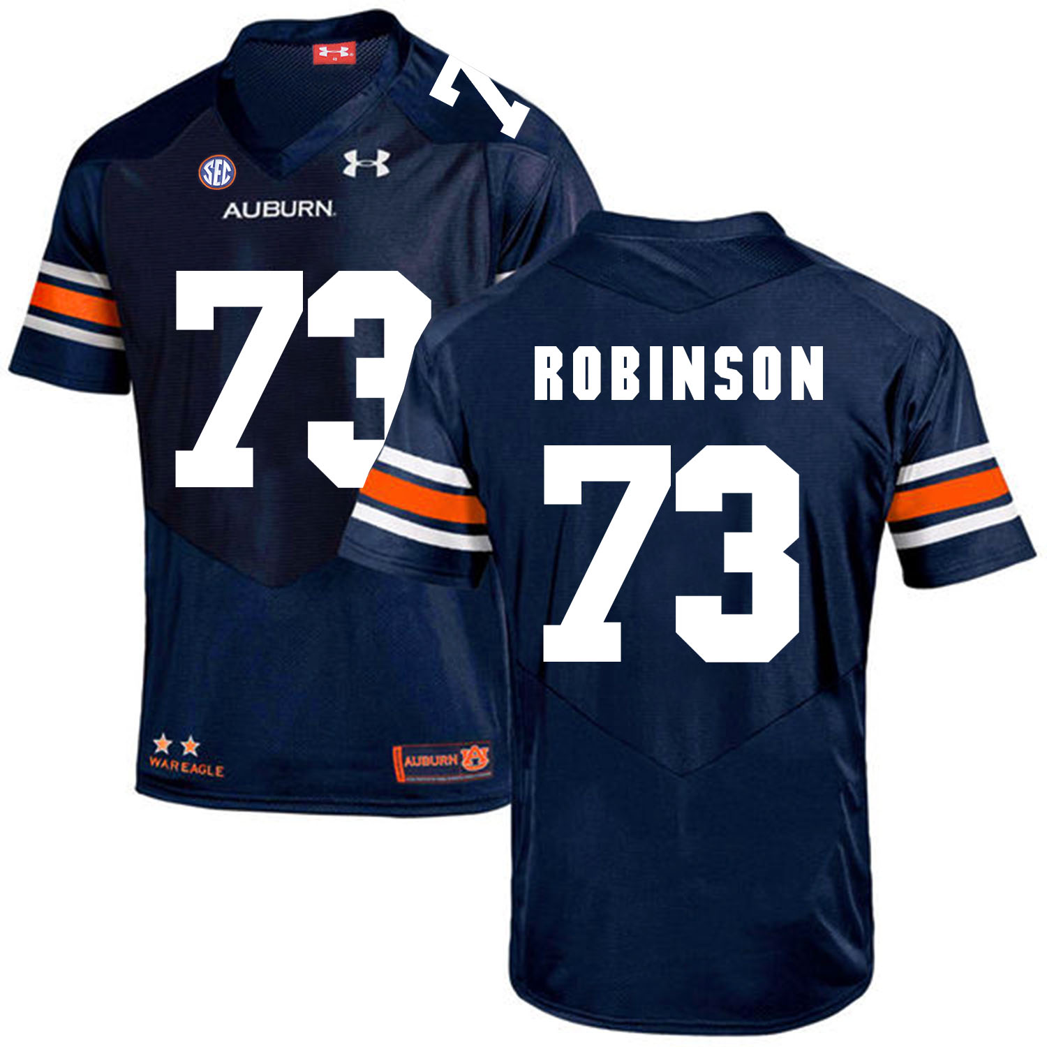 Auburn Tigers 73 Greg Robinson Navy College Football Jersey