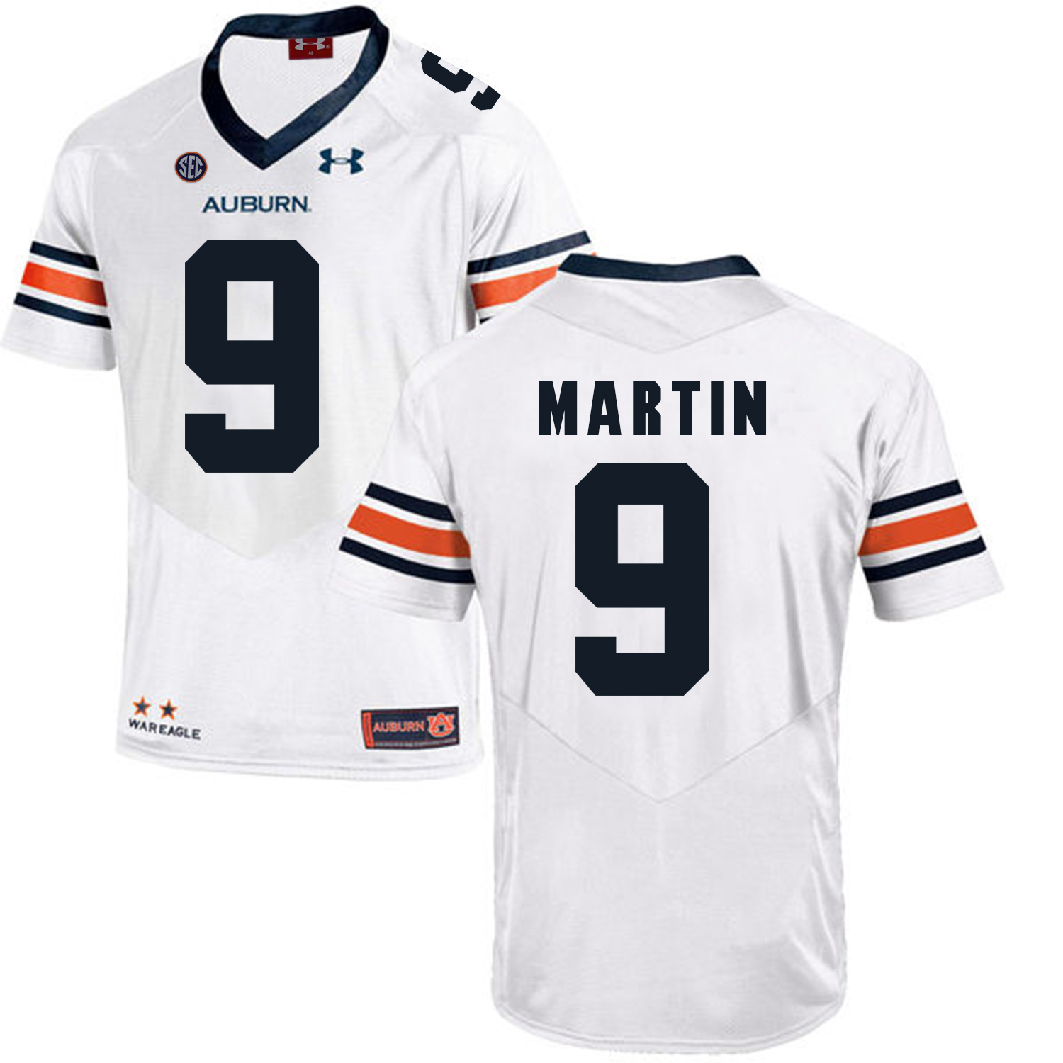 Auburn Tigers 9 Kam Martin White College Football Jersey