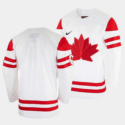 Blank Canada Hockey White 2022 Beijing Winter Olympic Home Rrplica Jersey Men