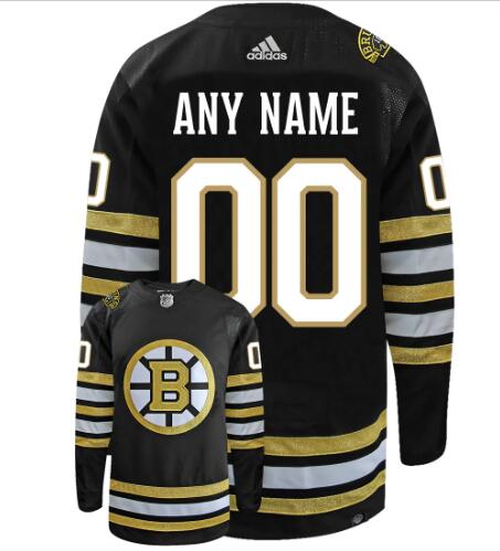 Boston Bruins Custom adidas 100th Centennial Anniversary Primegreen Authentic Black  Home Jersey