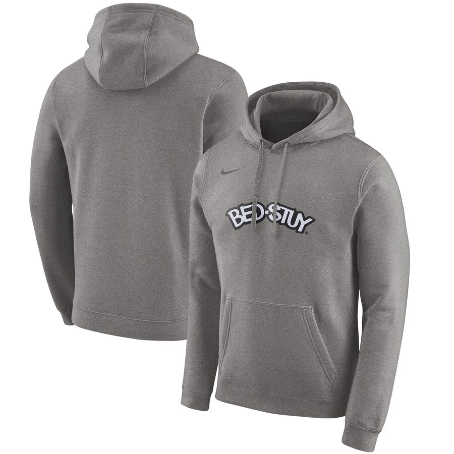 Brooklyn Nets Nike 2019-20 City Edition Club Pullover Hoodie Heather Gray