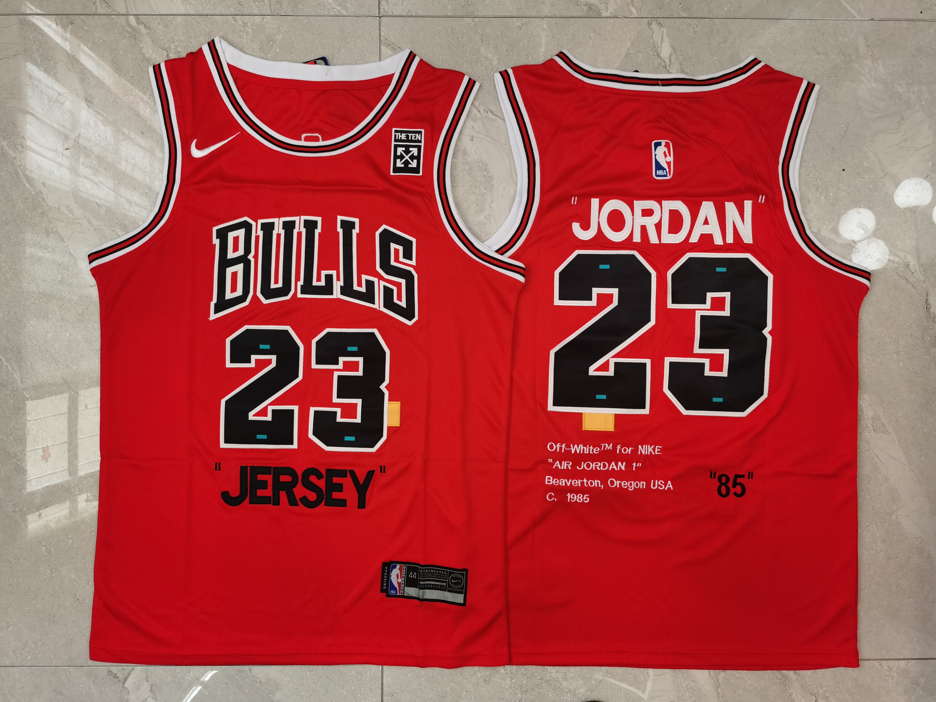 Bulls 23 Michael Jordan Red Nike  85  Swingman Jersey