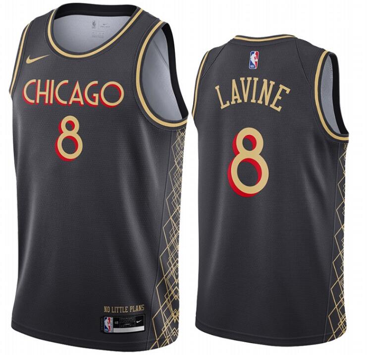 Bulls 8 Zach Lavine Black 2020-21 City Edition Nike Swingman Jersey