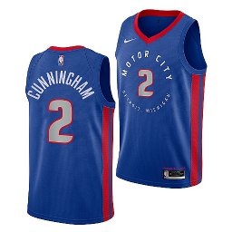 Cade Cunningham Detroit Pistons #2 2021 NBA Draft   Blue Jersey City EditionMen Jersey