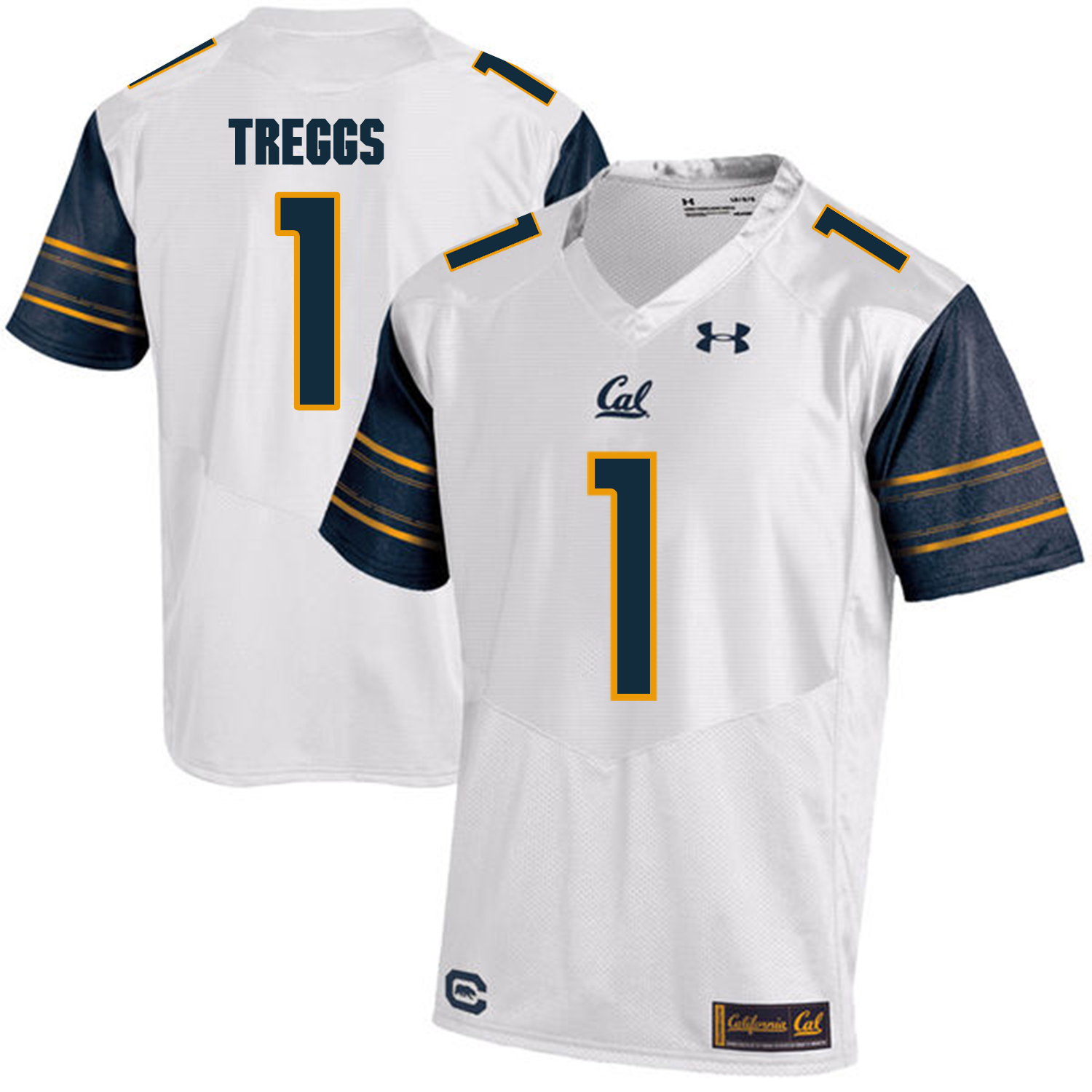 California Golden Bears 1 Bryce Treggs White College Football Jersey