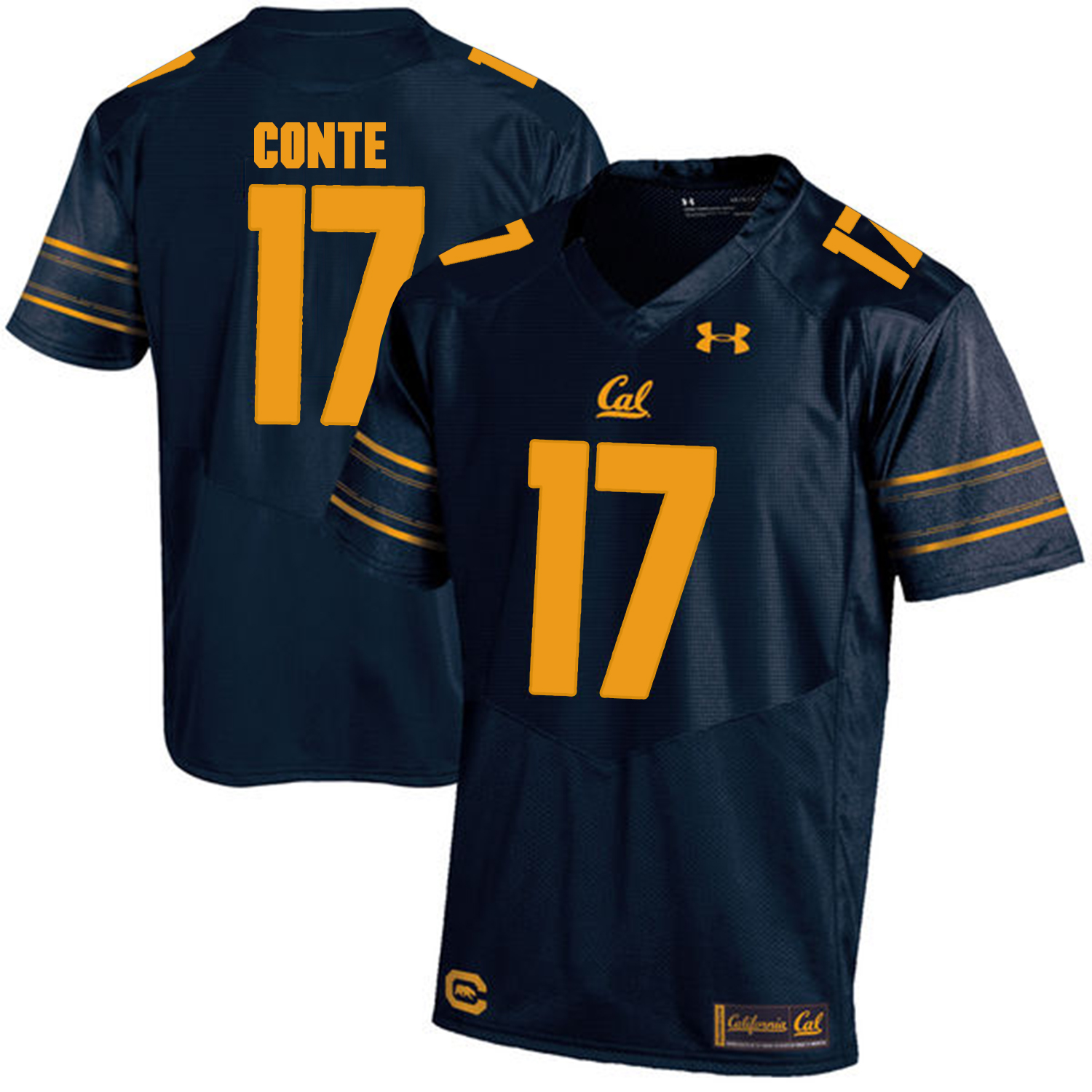 California Golden Bears 17 Chris Conte Navy College Football Jersey