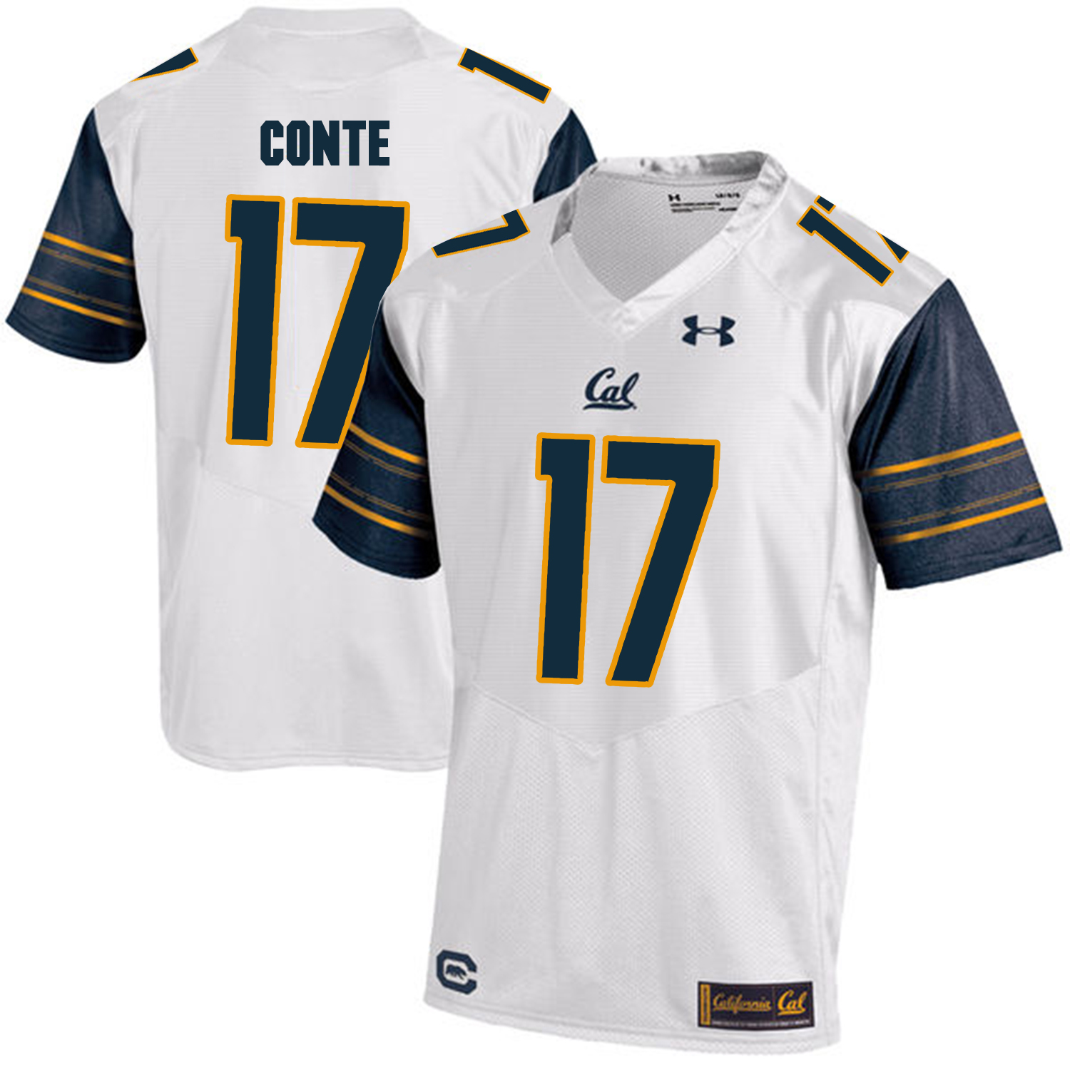 California Golden Bears 17 Chris Conte White College Football Jersey